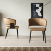 Luck Live Set of 2 Upholstered Dining Chairs with Metal Feet, Soft Padded Seat & Back, Stylish Accent Chairs for Home Office & Kitchen - 2 of 4