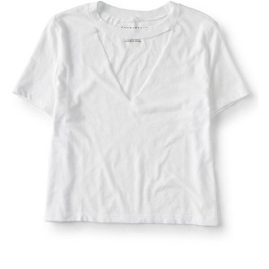 Aeropostale Womens Crop Choker Basic T-Shirt - 1 of 1