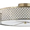 18.25" Leyla Glam Brushed Semi-Flush Mount Ceiling Fixture Sconce Gold - River of Goods - 4 of 4