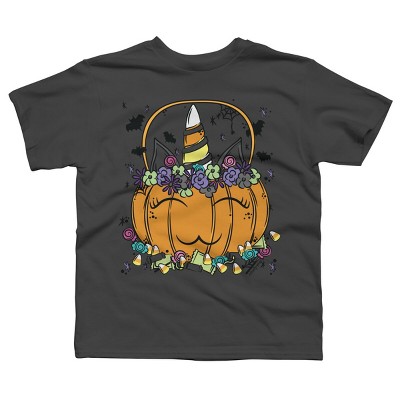 Boy's Design By Humans Halloween Unicorn By Desdymona T-Shirt
