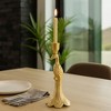 Decorative Peacock Taper Candle Holder - Home Decor Accents for Entryway, Hallway, or Living Room - Candlestick Holder for Any Occassion - 9.75", Gold - 3 of 4