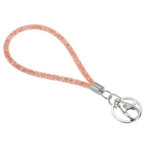 Unique Bargains Crystal ID Card Wristlet Bling Keychain Lanyards with Metal Clasp - 1 of 4