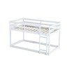 Robust Twin-over-Twin Loft Bed Made of Solid Wood and Rubberwood with Ladder, Highlighting Reinforced Slat Bed Foundations - 2 of 4