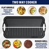 CHEFSPOT 2PC Preseasoned Cast Iron Set: Reversible Griddle Pan with Round Grill Press - 3 of 4