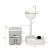 Costway Outdoor Wash Sink and Potable Toilet Set 4.5 Gallon Sink & 5.3 Gallon Toilet - 4 of 4