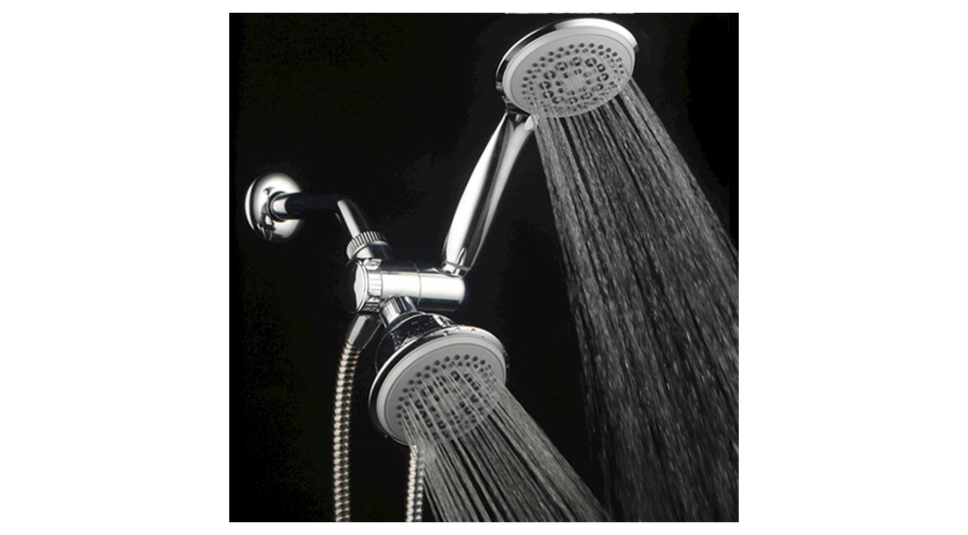 Dual Shower Head Ultra - Luxury Combo Shower System Chrome - Dreamspa