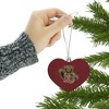 Kutztown Primary Logo Heart Love Wood Christmas Tree Holiday Ornament - 3 of 3