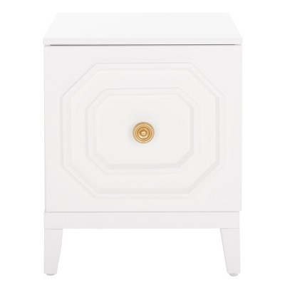 Riya 1 Door Nightstand - White - Safavieh
