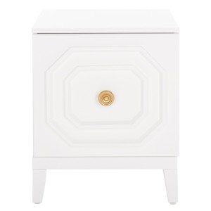 Riya 1 Door Nightstand - White - Safavieh - 1 of 4