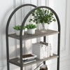 CuisinSmart 5-Tier Arched Open Display Racks, Industrial Freestanding Bookshelves, Tall Storage Rack Organizer for Bedroom Living Room Office - 4 of 4