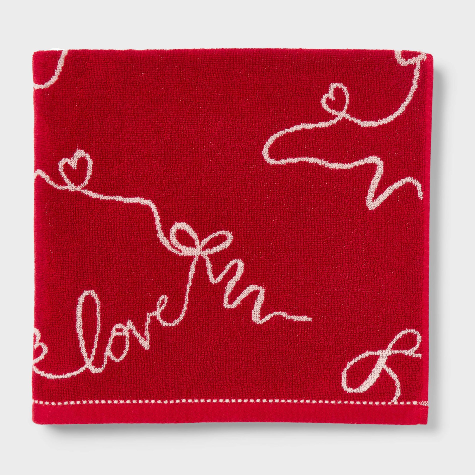 Valentine's Day 'Love' Ribbon Bath Towel - Threshold™