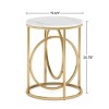 Syemin End Tables Round End Table for Living Room, Modern Accent Table Side Table with Metal Frame Bedroom Living Room, Gold, 19.69"*19.69"*25.59" - 3 of 4