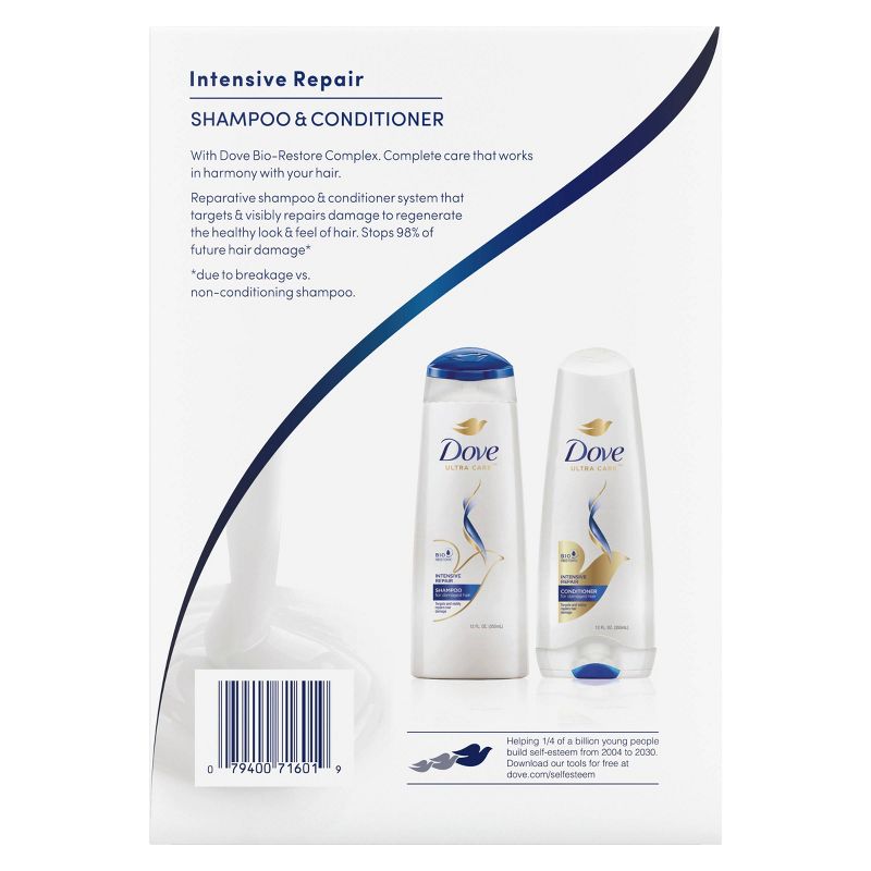Dove Beauty Intensive Repair Shampoo &#38; Conditioner Set for Damaged Hair - 12 fl oz/ 2ct, 4 of 9