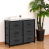 FONTOI 6 Drawer Dresser, Storage Cabinets, Compact Storage Solution, Space-Saving locker, Perfect for Family Rooms, Black, 31.5"*11.8"*26.2" - 2 of 4