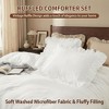Ruffle Comforter Set, Soft Washed Microfiber Lightweight & Fluffy All-Season Ruffled Bedding Comforter Set - 4 of 4