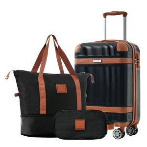 Luupatchy Minimalist 3 Pcs 20in Hardshell Luggage Sets, with Travel Duffel Bag & Toiletry - 1 of 4