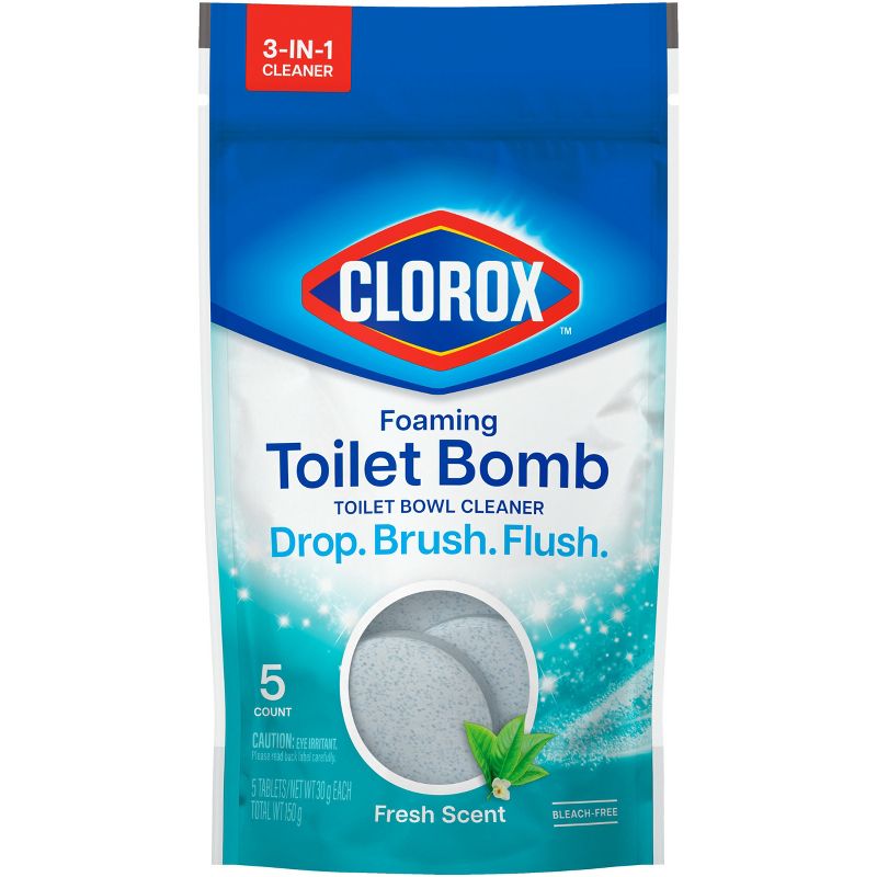 Clorox Fresh Scent Foaming Toilet Bomb Toilet Bowl Cleaner - 5ct, 3 of 16