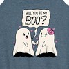 Women's - Instant Message - Valentine's Day Will You Be My Boo Graphic Racerback Tank - 2 of 4