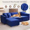 Buenhomino Modern DIY Sectional Sofa, Modular Sectional Couches for Living Room，Dark Blue Velvet - 4 of 4