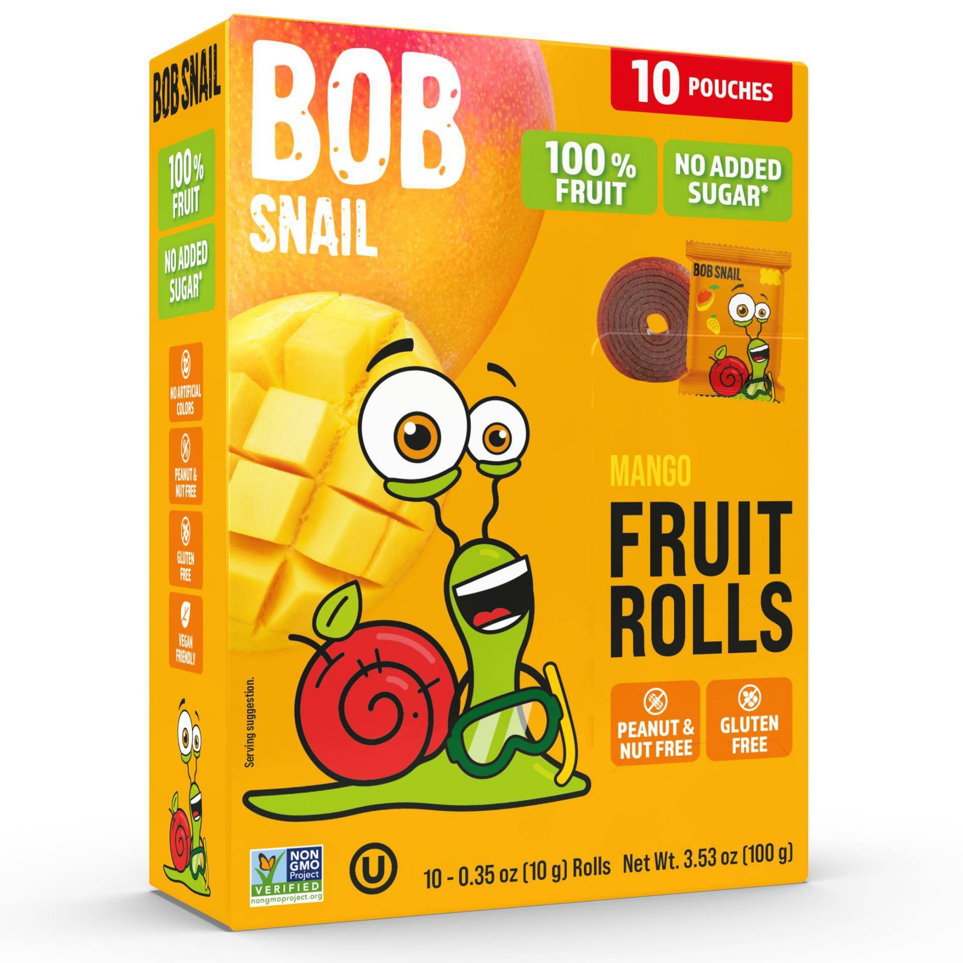 Bob Snail Mango Fruit Rolls - 3.53oz/10ct