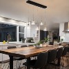 LNC Blobfish 5-Lights 32.5" Modern Cluster Kitchen Island Pendant  Lights, Polished Gold and Matte Black with Textured Glass Shades - 4 of 4