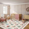Lahome Pearl Velvet Washable Moroccan Floral Area Rug-Elegant Carpet for Living Room, Bedroom, or Office - 3 of 4
