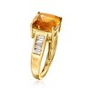 Ross-Simons 3.90 Carat Citrine Ring With .40 ct. t.w. Lab-Grown Diamonds in 18kt Gold Over Sterling - 3 of 4