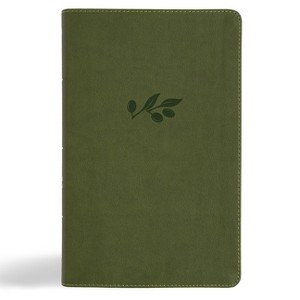 NASB Single-Column Personal Size Bible, Olive Leathertouch - by  Holman Bible Publishers (Leather Bound) - 1 of 1