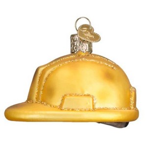 Old World Christmas 1.75 In Construction Helmet Ornament Safety Road Work Tree Ornaments - 1 of 3