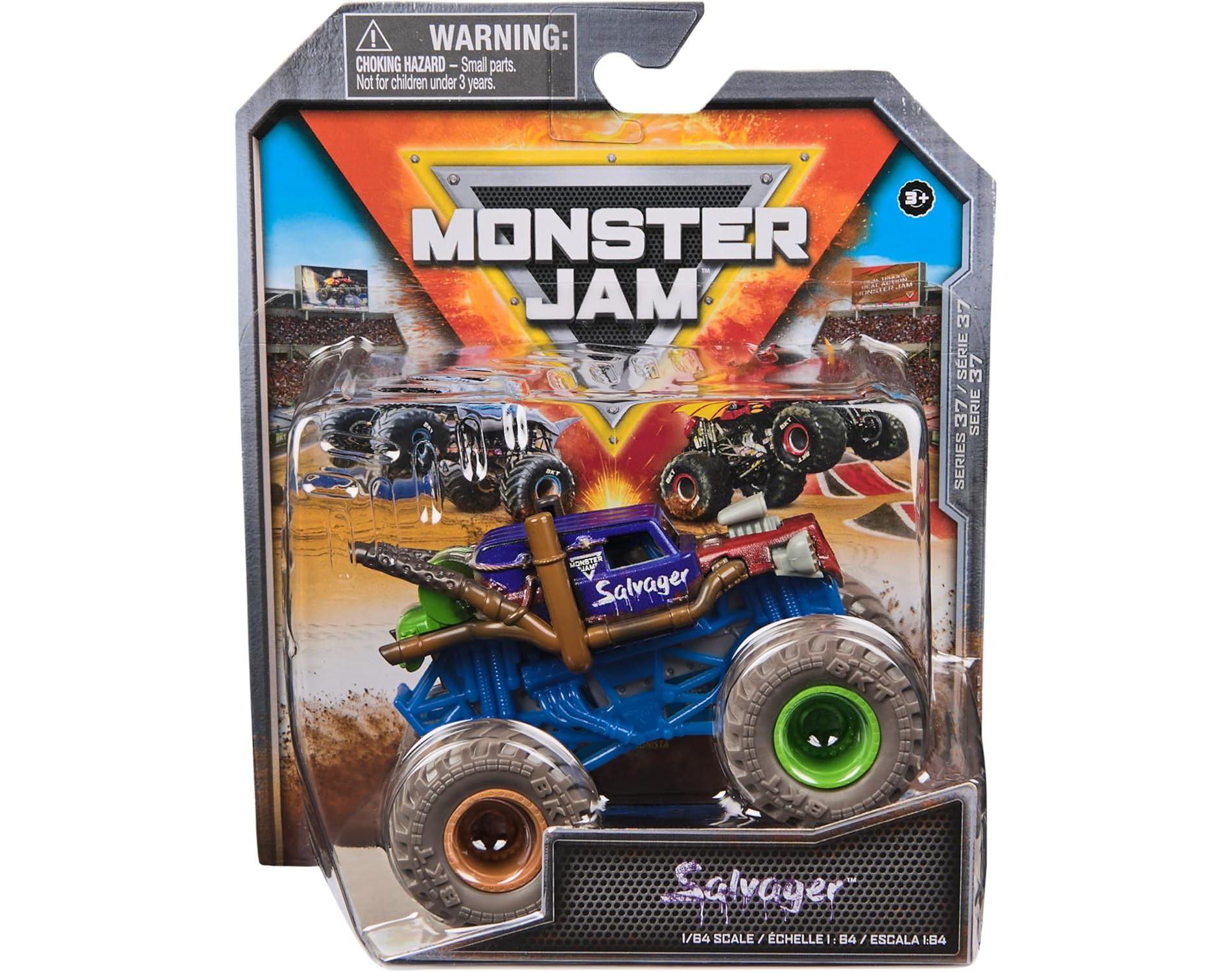 Monster Jam, Salvager Monster Truck, Die-Cast Vehicle, 1:64 Scale