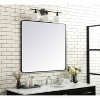 Elegant Lighting Soft corner metal rectangular mirror 36x40 inch in Black - 3 of 4