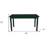 HomeRoots 60" Dark Green Solid Wood Dining Table - 3 of 4
