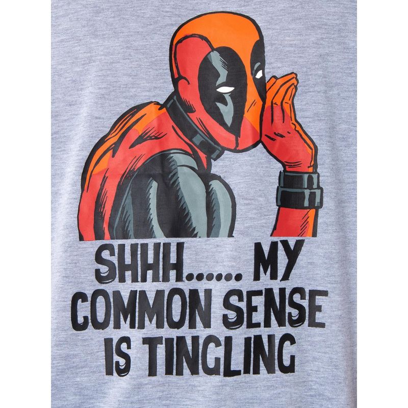 Marvel Men's Deadpool Pajamas Common Sense Is Tingling 2 Piece Pajama Set Deadpool, 2 of 5