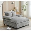 Dexmalle Corduroy Fluffy Cushioned Sofa Bed with 2 Pillows and 4 gears - 2 of 4
