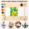 Kids Art Table and Chairs Set with Storage, Portable Art Supply Organizer, Ideal Learning Desk and Stool for Creative Play and Activities - 4 of 4