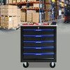 VYNXARIA 5-Drawer Multifunctional Tool Cart on Wheels - Versatile Storage for Garage & Workshop - Black & Blue - 3 of 4