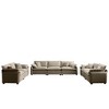 3-Piece Corduroy Fabric Modern Sofa Set with Two 2-Seaters and One 3-Seater, Large Deep Seat, Sofat Cushion and Pillows - 3 of 4