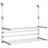 vidaXL Lightweight Aluminum Balcony Drying Rack - Adjustable and Foldable Design with Over-The-Door Hook for Laundry, Balcony, Bathroom, Silver - 2 of 4