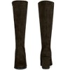 Perphy Women's Round Toe Chunky Heels Side Zip Knee-High Dress Prom Boot - 2 of 3