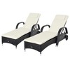 Outsunny Patio Wicker Chaise Lounge, PE Rattan Outdoor Lounge Chair with Cushion, Height Adjustable Backrest & Wheels - 4 of 4