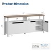 Farmhouse TV Stand for 75/80 Inch TVs, Long Entertainment Center w/ Storage Drawer &OpenShelf, Television Consoles Stands for living room - 2 of 4
