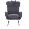 Lyngins Modern Glider Rocking Chair with Adjustable Headrest & Side Pocket,High Back Accent Chair for Living Room,Bedroom - 2 of 4