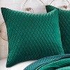 Velvet Emerald Green Euro Sham - Levtex Home - 2 of 3
