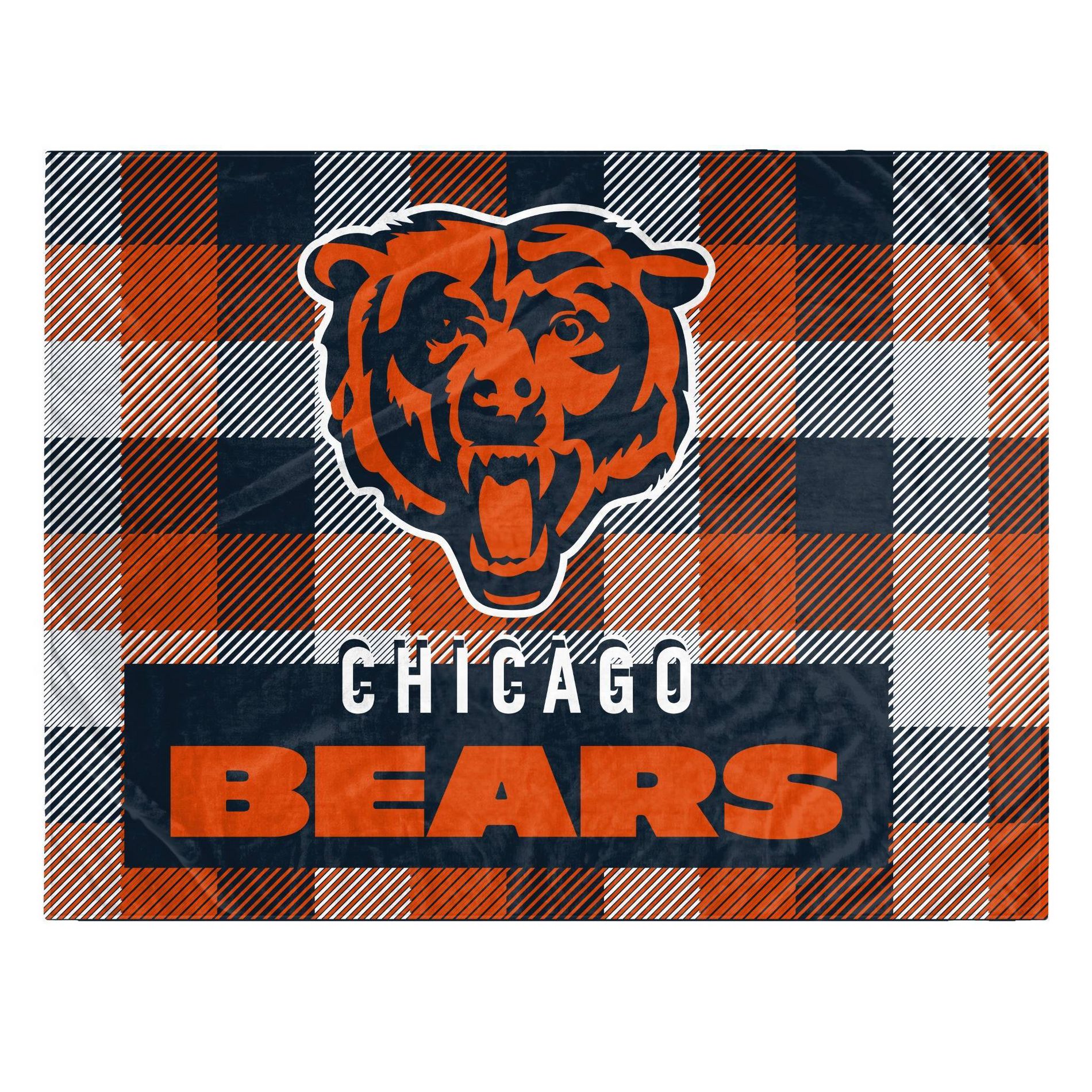 NFL Chicago Bears Fan-mily Bold Plaid Oversized Blanket