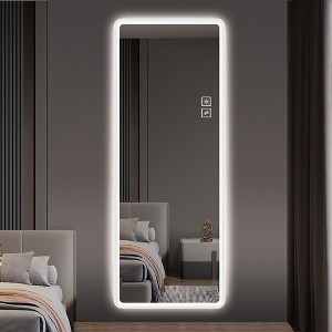 Kumasinova 65"x21"/24" LED Mirror Full Length with Lights,Large Full Length Mirror Wall Mounted,Frameless Vanity Mirror for Living Room&Dressing Room - 1 of 4