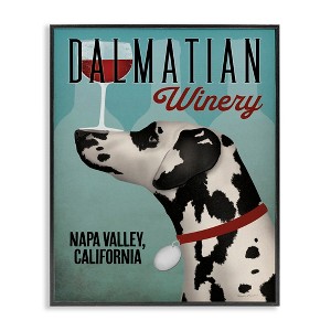 Stupell Industries Vintage Dalmatian Winery Framed Giclee Art, Black, 11" x 14" - 1 of 4