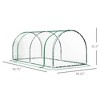 7' L x 3' W x 2.5' H Portable Tunnel Greenhouse for Outdoor Garden Hot House with 4 Zippered Doors, PVC Cover - 3 of 4