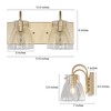 LNC Charm 13.5-in 2-Lights Matte Gold and Glass Globe Modern/Contemporary Vanity Lights - 3 of 4