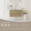 ChicFurnit Bathroom Vanities 36 Inch Wallmounted Vanity with Resin Sink and Soft Close Drawers for Bathroom, Brown, 35.43"*19.69"*22.44" - 3 of 4
