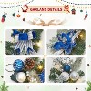GAOMON 6ft Pink Christmas Garland with 20 LED Lights, Prelit Xmas Garland for Mantle with Timer Poinsettia Flowers - 3 of 4